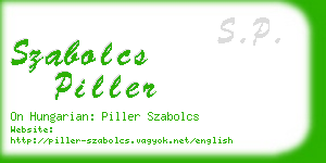 szabolcs piller business card